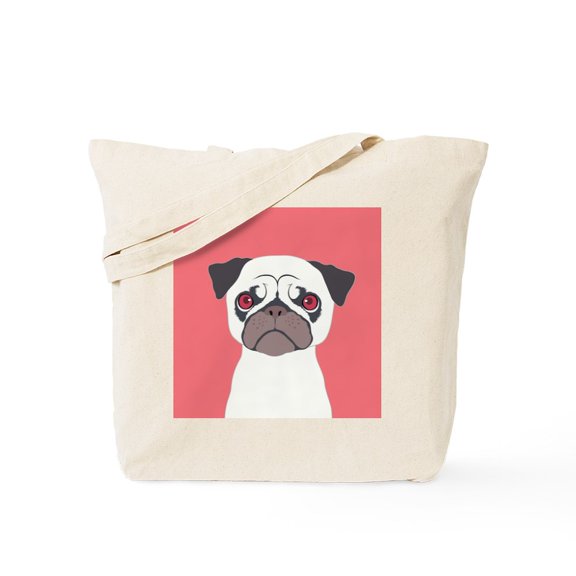 CafePress - Pug Tote Bag - Unisex Canvas Tote Bag, Beige, 1-Piece
