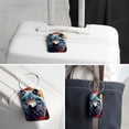 thumbnail image 6 of Wolf Square PU Leather 2 Pack Travel Tag - Bag Tag - Suitcase Tag with Privacy Cover and Stainless Steel Ring - Suitable for Travel, Backpack, and Handbag, 6 of 7