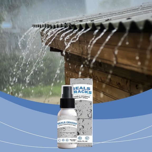 Waterproof Leak Sealant Coating Spray, High-Strength & Quick-Drying, Seals Cracks, Holes & Gaps On Roofs, Gutters, Pipes & Exterior Surfaces For Home, Garage And Outdoor Use