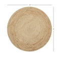 thumbnail image 3 of · REDEARTH · Round Area Rug - 3 Feet Braided Natural Jute with Non-Skid Backing - Handwoven Boho Rug for Bedroom, Kitchen, Living Room - Farmhouse Aesthetic Home Decor - Durable Handmade Rug, 3 of 8