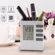 thumbnail image 3 of Fdit Reloj de Escritorio LED Reloj de Temperatura Multifuncional Sostenedor de Pluma Reloj de Alarma con Pantalla LCD Digital para Oficina Hogar Khall Tendencias, 3 of 6