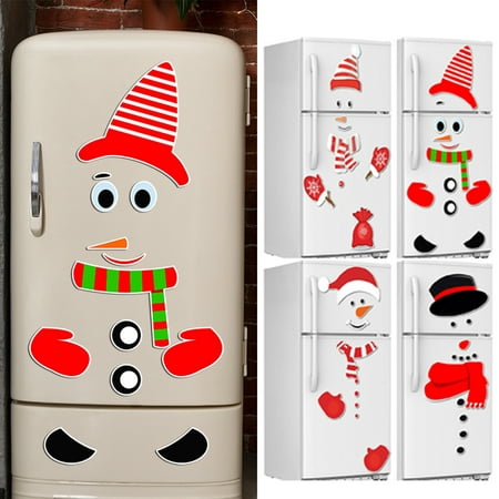 

Travelwant Snowman Refrigerator Magnets Cute Funny Fridge Magnet Refrigerator Stickers Holiday Christmas Decorations for Fridge Metal Door Garage Office Cabinets