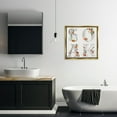 thumbnail image 2 of Stupell Industries Floral Bathroom Soak Letters Floral Painting Gold Floater Framed Canvas Art Print Wall Art, 25 x 25, 2 of 9