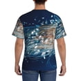 thumbnail image 3 of Vsdgher White Jellyfish Dansing in the Ocean Print Men's Dry Fit Mesh Athletic Shirts Moisture Wicking Tennis T-Shirt Tops, 3 of 9