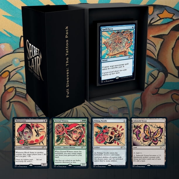 secret lair prize card sleeve Magic: The Gathering's Summer Superdrop includes classic cards as ink-credible tattoos This highly anticipated selection of art from Secret Lair Drop is now available Expressive Iteration (Secret Lair Prize)