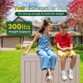 thumbnail image 6 of LOJIAWOWE 45 Gallon Outdoor Deck Box, Lockable Waterproof Storage Box for Patio Cushions & Garden Tools, Weatherproof Deck Storage Container with Tool-Free Assembly (Light Brown), 6 of 7