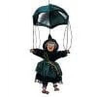 Halloween Decor Electric Flying Witch Pendant Creative Halloween Parachute Pendant Voice Control