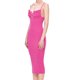 thumbnail image 3 of TRKIYQC Vestido Largo Envuelto para Mujer, Vestido Rosa Sin Mangas con Hombros Descubiertos Club Casual Fiesta Primavera Verano TRKIYQC moda, 3 of 9
