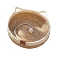 thumbnail image 4 of Cama tejida para gatos, cesta portátil para dormir, redonda, y resistente a los arañazos, para perros, cachorros, gatos de interior y mascotas L, 4 of 8