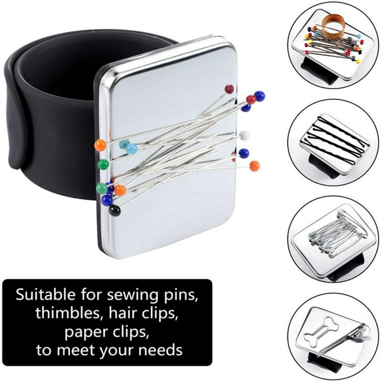 Magnetic Pin Holder Needle Aspirator Silicone Magnet Wristband Magnetic  Sewing Pins Pincushion DIY Making Sewing Supplies
