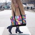 thumbnail image 4 of FORMRS Canvas Laptop Tote Bag for Women with 15.6" Computer Compartments Shoulder Handbag, Colorful Wavy Pattern, 4 of 7