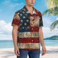 thumbnail image 3 of Balery American Flag1 Camisas hawaianas de manga corta para hombre, camisas playeras de corte holgado, camisas de vacaciones con botones,XX-Large, 3 of 7