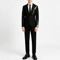thumbnail image 2 of ATOGUTA Boys Formal Suit Kids Tuxedo for Wedding Outfit Lightweight Blazer and Pants Set Size 8-14, Black, 2 of 9