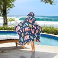 thumbnail image 3 of Yayeee Kids Hooded Towel with Hand Pockets Beach Soft Absorbent Bath Wrap 50 x 23.5 inch, Pink Cartoon Truck Pattern, 3 of 5