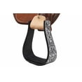 thumbnail image 3 of Challenger 5" Wide Western Black Engraved Aluminum Horse Stirrups 51177, 3 of 5