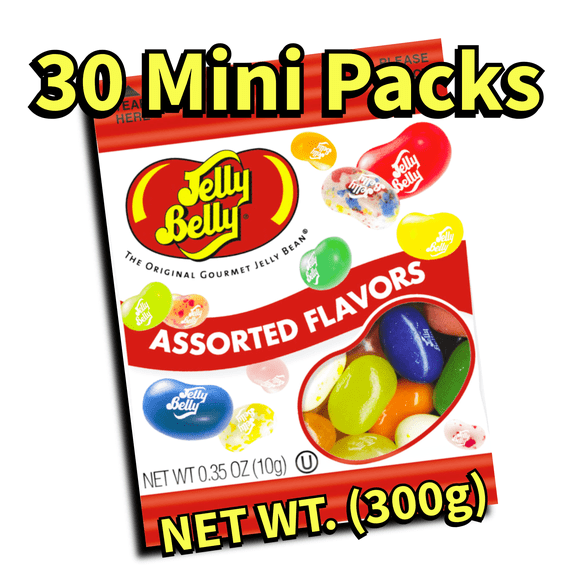 Jelly Belly (30 PACK) Individually Wrapped, Jelly Belly individual mini packs.(.35oz each)