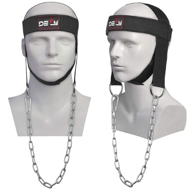 Neck Harness DEFY, fortalecedor de cuello para entrenamiento de gimnasio, color negro