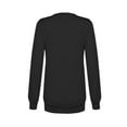thumbnail image 5 of Bellella T-shirt Femme Couleur Unie Pull à Manches Longues Sweat-Shirt Décontracté Col Rond Hauts Vacances Noir 2TG, 5 of 5