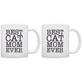 thumbnail image 1 of ThisWear Pet Owner Gifts Best Cat Mom Ever Animal Lover Rescue 11 ounce 2 Pack Coffee Mugs, 1 of 4