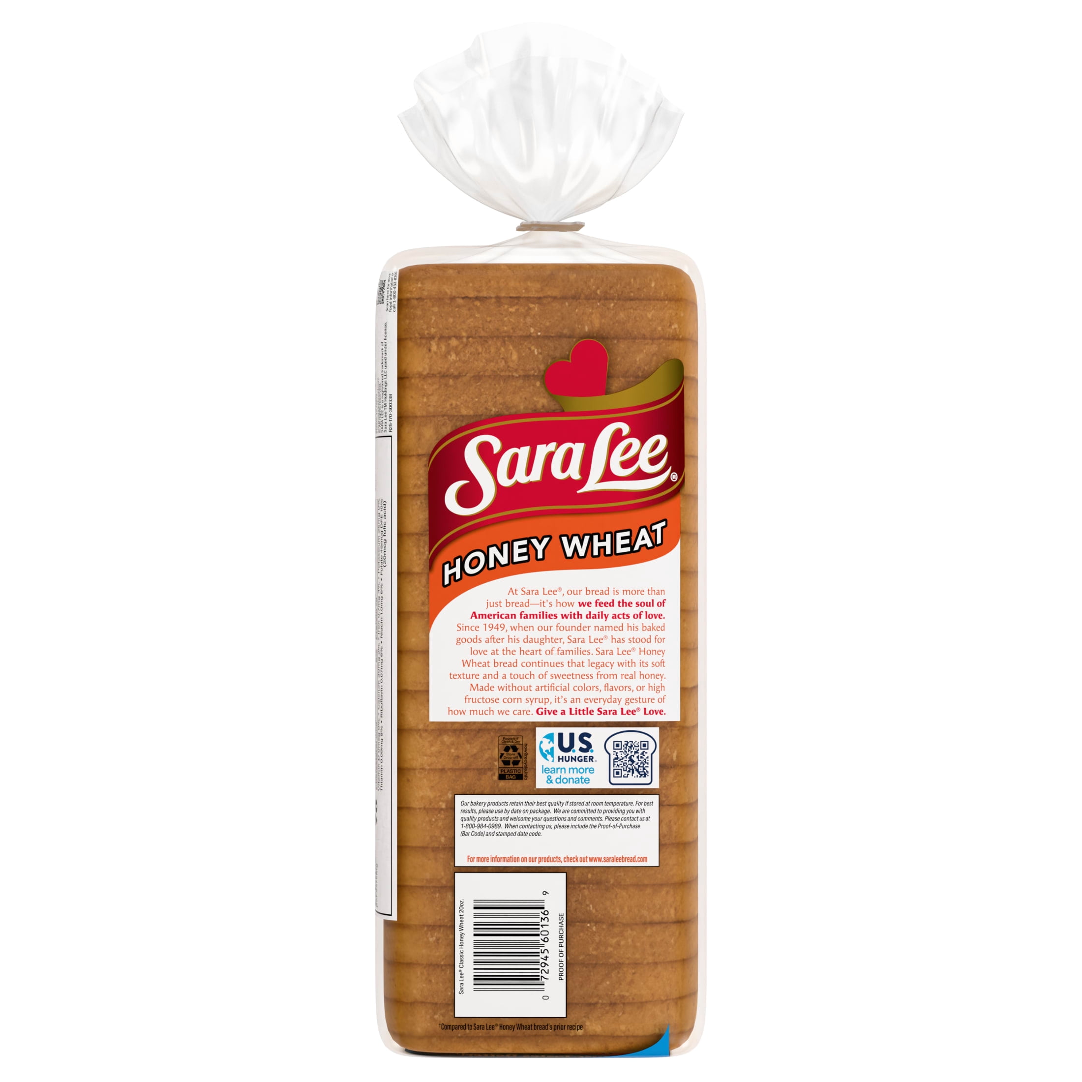 Sara Lee Honey Wheat Bread, 20 oz