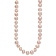 thumbnail image 2 of 14K Yellow Gold Pearl Chain Necklace 7-8 mm Pink Near Round Freshwater Cultured 18 inch 7.5, 2 of 3