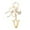 V, variant on Gold Initial Keychain for Women with Bow and Butterfly Charm, Cute Bubble Letter Bag Charms for Purse Handbag Accessories, Personalized Gift Idea for Her with A-Z Initial Selection