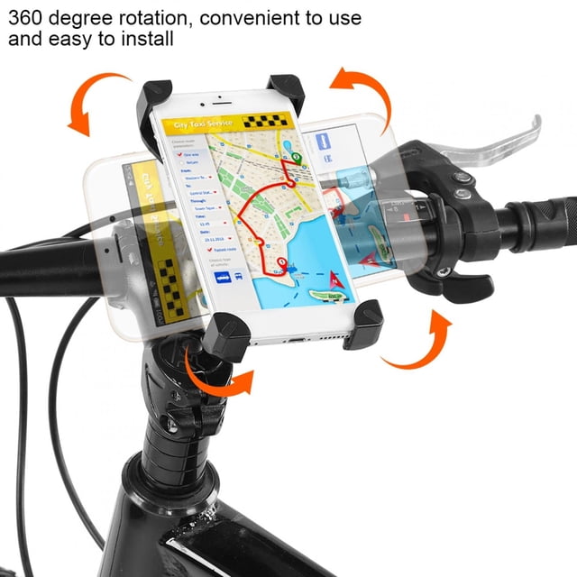 Bike Phone Holder, Universal Nylon 360 Degree Rotation Bike GPS Mount Handlebar Phone Holder, Bike Stem Phone Holder Road Bike for E-Bike Scooter Mountain Bike