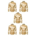 thumbnail image 3 of Qarigey Camisa transpirable para hombre Satén con mangas largas - Boda de trabajo o en casa Buen corte para el cuerpo normal Camisa de trabajo Type2 NO2, 3 of 6