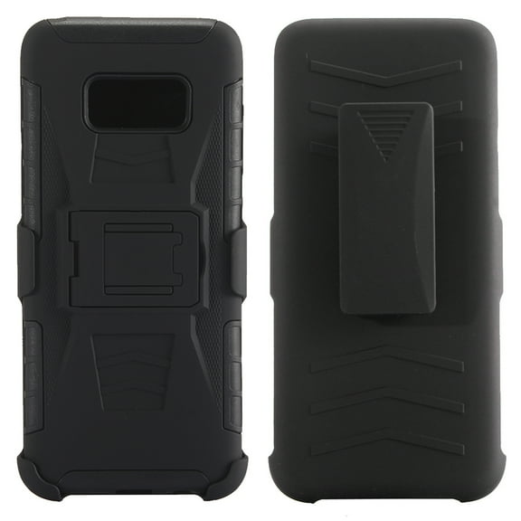 For Samsung S8 Plus Case with Belt Clip Holster, Heavy Duty Military Grade Drop Protective, with Rotating Kickstand Shockproof TPU Shell Durable Rugged Cover For Samsung Galaxy S8 Plus, Black