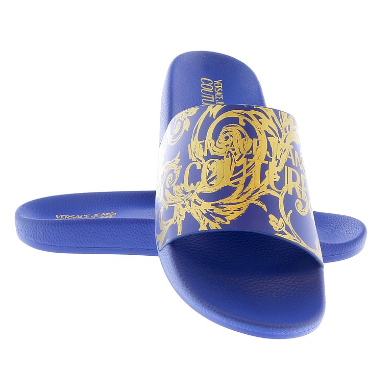 Versace Jeans Couture Mens Electric Blue Baroque Print Pool  display picture 3