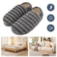 thumbnail image 1 of Pantuflas interior para casa calcetines zapatos mocasines con espalda cerrada forro polar peluche mujer (gris 40-41), 1 of 9
