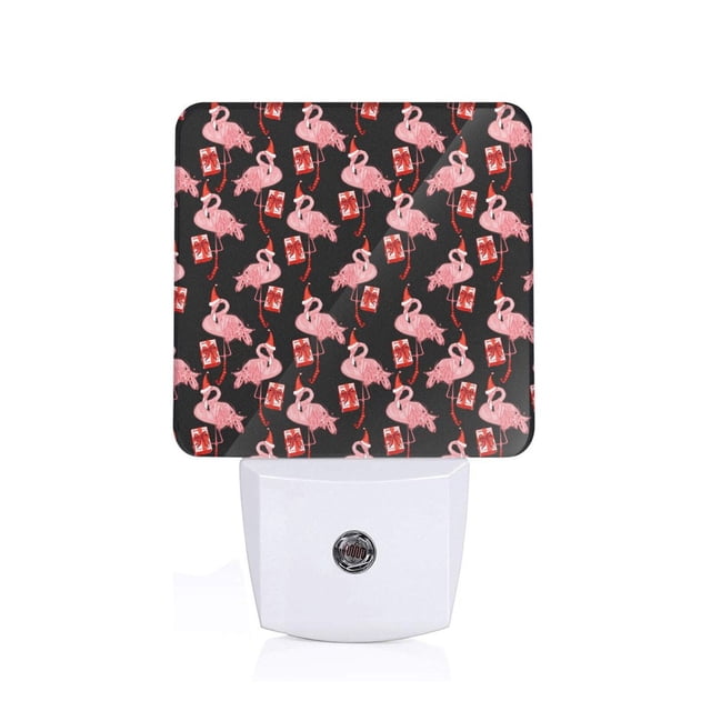 Balery New Year Flamingo Luz Nocturna LED con Sensor Automático, Enchufe con Sensor Crepuscular, Luz Suave de 0.5W para Dormitorio, Pasillo, Baño-US