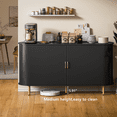 thumbnail image 5 of Waleaf 55" Sideboard Buffet Cabinet with Tambour Sliding Doors, Mid-Century Modern Fluted Console Table for Coffee Bar & Dining Room, 5 of 7