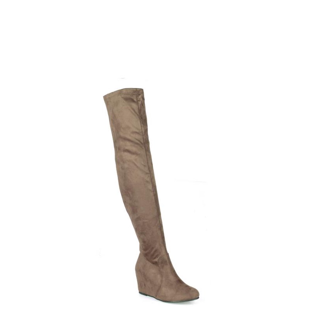 nature breeze over the knee women's sock boots in olive