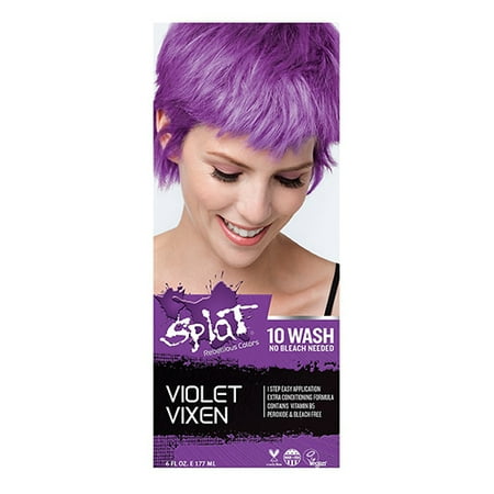 Splat Hair Color 10 Wash No Bleach Formula Violet Vixen 6 Ea