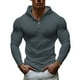thumbnail image 2 of pstuiky Camisas de invierno de manga larga para hombre, Suéter de punto suelto para hombre, sudadera informal de manga larga con capucha, color liso, sudadera con capucha de manga larga para hombre, 2 of 7