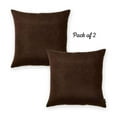 thumbnail image 2 of Set of 2 Brown Modern Square Throw Pillows, 2 of 5