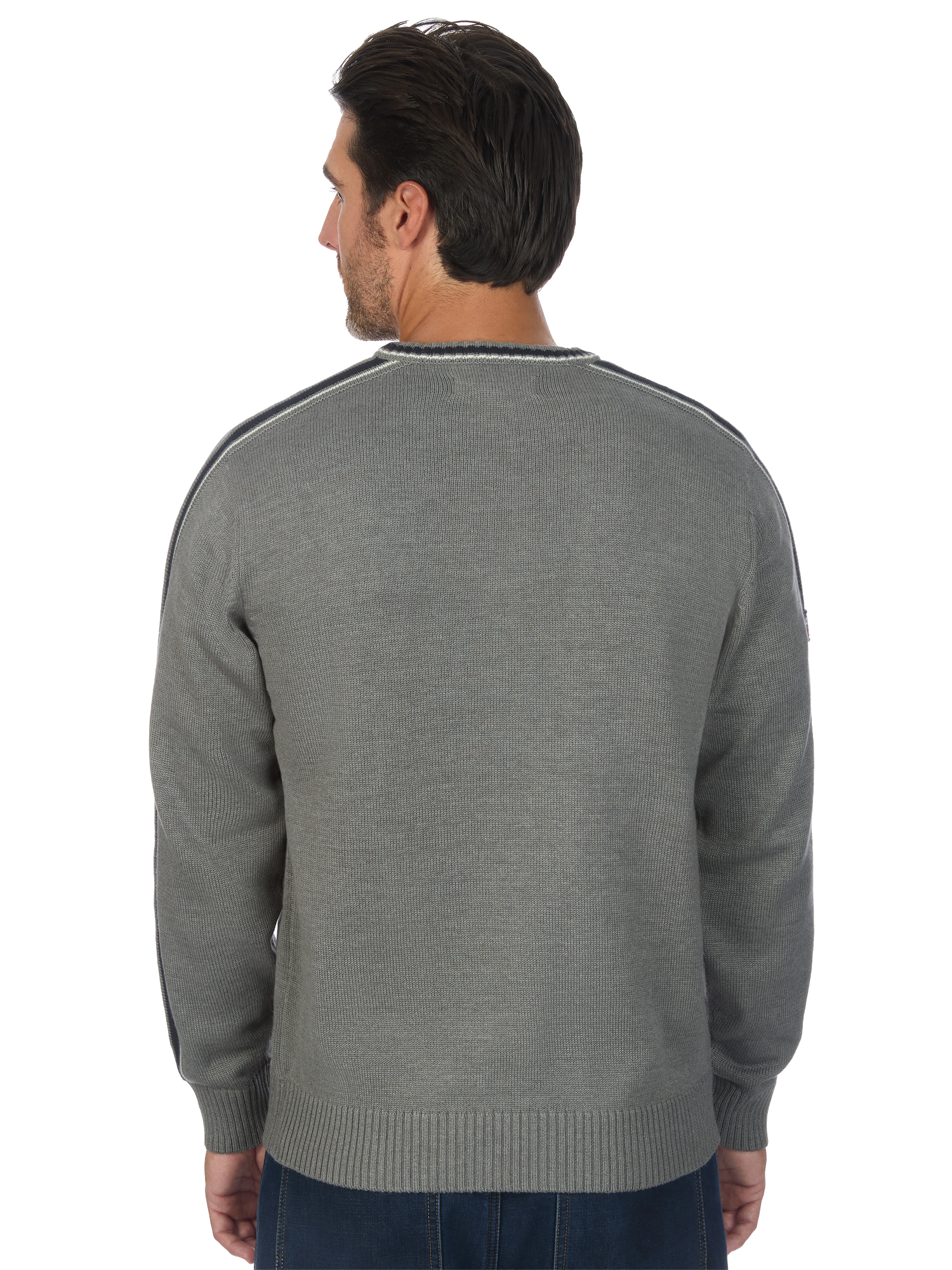 U.S. Polo Assn. Men's Striped Sleeve Crew Neck Sweater