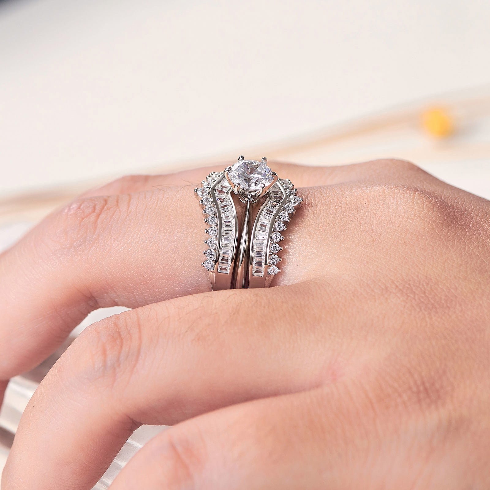 Engagement Ring Newshe Jewellery Wedding Ring Set For Women