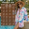 thumbnail image 7 of Xixirimido Colorful Tie-dye Print Women's Long Sleeve Button Down Beach Cover Up Shirt Dress with Chest Pocket, Casual Swimsuit Cover Up for Summer Vacation, Size S, 7 of 7