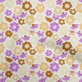 thumbnail image 1 of oneOone Georgette Viscose White Fabric Asian Retro Floral Craft Projects Decor Fabric Printed By The Yard 42 Inch Wide, 1 of 4