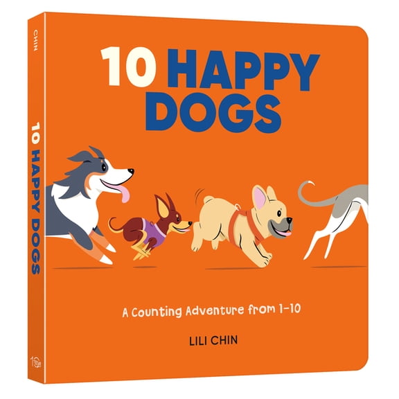 Ten Happy Dogs: A Counting Adventure from 1-10, (Board Book)