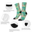 thumbnail image 6 of Goofa Colorful Palm Leaves Printed Men's Crew Socks, Soft Durable Breathable Moisture-Wicking with Odor Control Cotton socks, 6 of 9