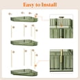thumbnail image 5 of Lifewit 3-Tier Bathroom Counter Organizer Corner, Plastic Makeup Skincare Storage Organizer Countertop, Perfume Tray and Cosmetic Shelf in Bedroom, Dresser, Kitchen (Green), 5 of 7