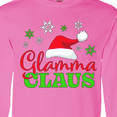 thumbnail image 4 of Inktastic Glamma Claus with Christmas Santa Hat and Snowflakes Long Sleeve T-Shirt, 4 of 5