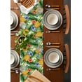 thumbnail image 2 of Pineapple Table Runner 48 Inches, Yellow Tropical Fruit Palm Leaf Floral Summer Bed Runner Dresser Scarves Tabletop for Indoor Outdoor Parties/Ceremony/Banquet, 13" x 48", 2 of 8