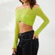 thumbnail image 4 of Sexy Casual Tops A Tipo Jersey transparente Camiseta con hombros descubiertos Top (Verde M) FLhrweasw Para estrenar, 4 of 9