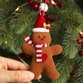 thumbnail image 3 of 3PCS Felt Gingerbread Man Ornaments,Retro Christmas Gingerbread Man Plush Doll Hanging Charms Soft Toys for Holiday Home Decor,Xmas Tree Ornaments, 3 of 6