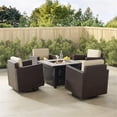 thumbnail image 2 of Crosley Furniture Palm Harbor 5PC Wicker / Rattan Conversation Set in Sand/Brown, 2 of 17