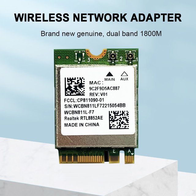 Tarjeta de red RTL8852AE Tarjeta de red inalámbrica 5.2 compatible con Bluetooth para computadora portátil